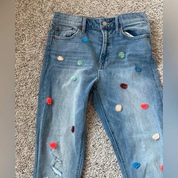 Lucky Brank Bridegetti Skinny Pompom Jeans Size 4 - Picture 6 of 8